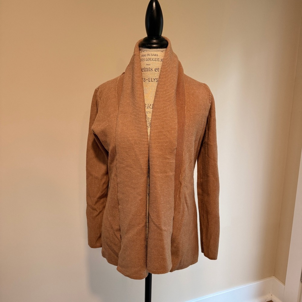 Cyrus Women's Brown Ribbed Cardigan Size‎ M